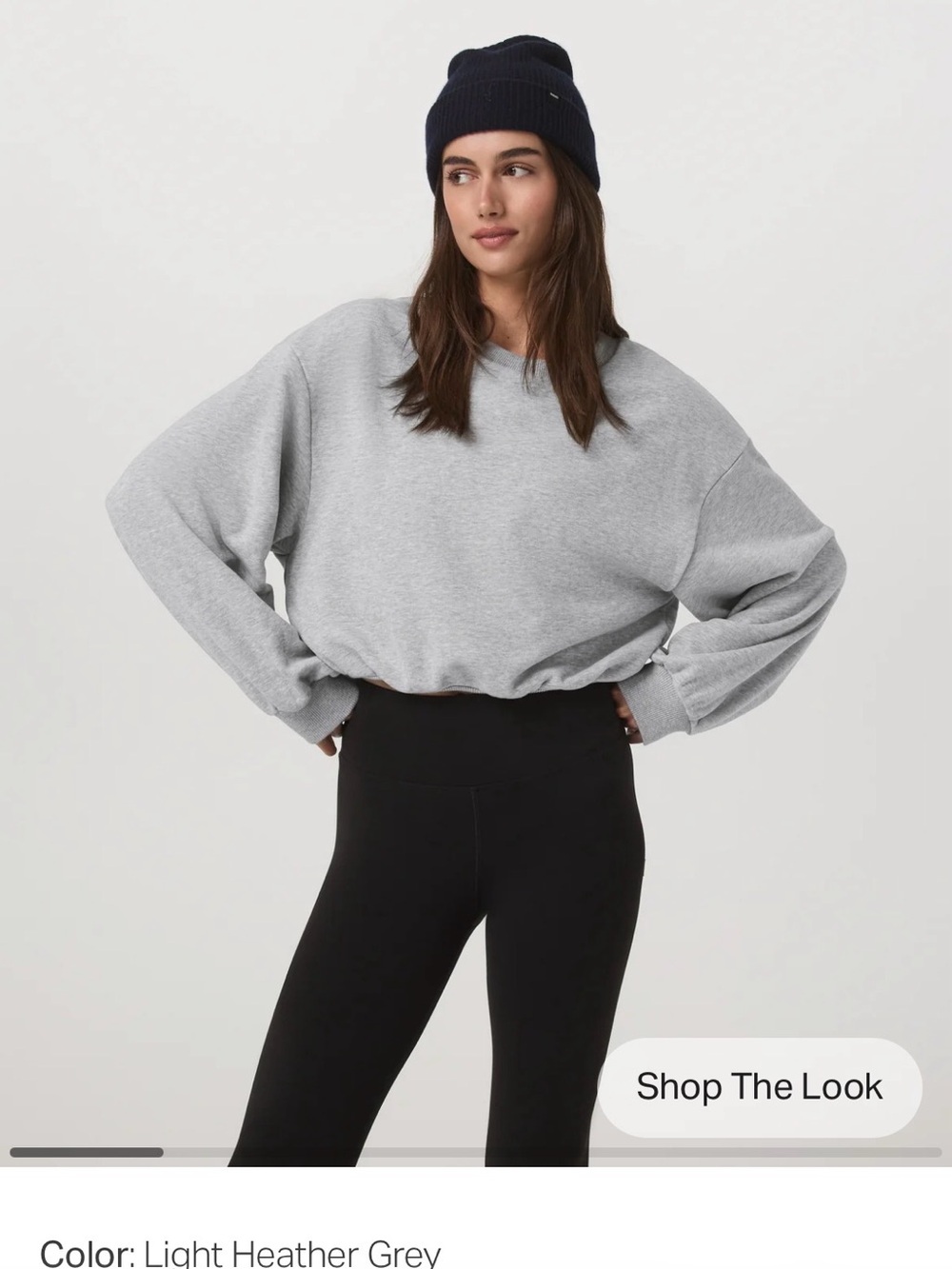 Vuori Sedona Bubble Crewneck Sweater in Light Grey size XS